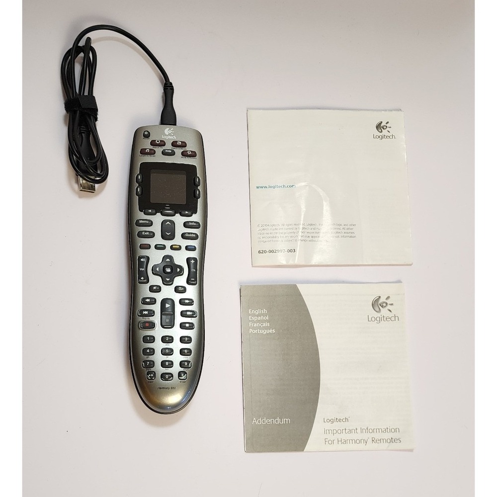 Logitech Harmony 650 Universal Remote Control‎ Silver Smart Programmable